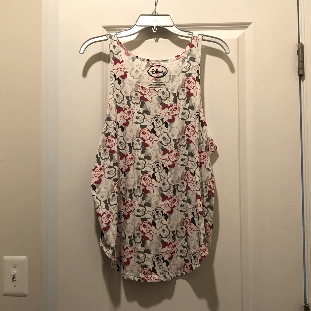 Minnie Mouse Tank Top Red Gray White